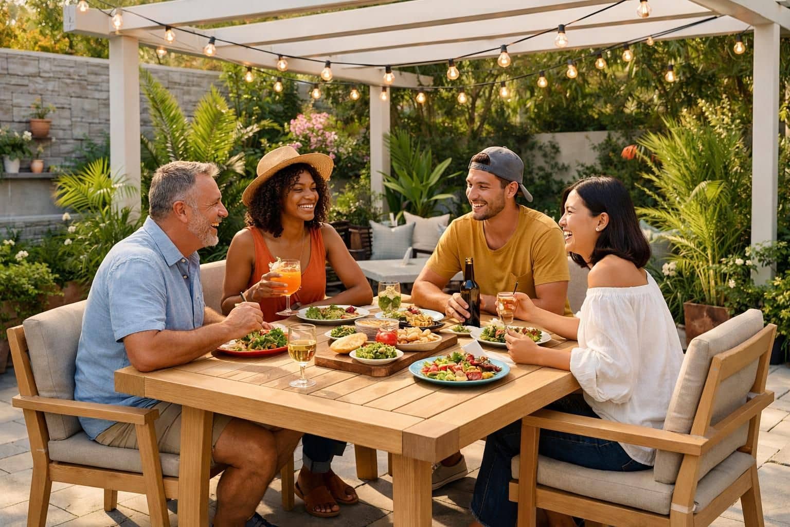 découvrez notre table de jardin carrée alliant élégance et praticité, idéale pour sublimer vos espaces extérieurs et profiter de moments conviviaux en plein air.