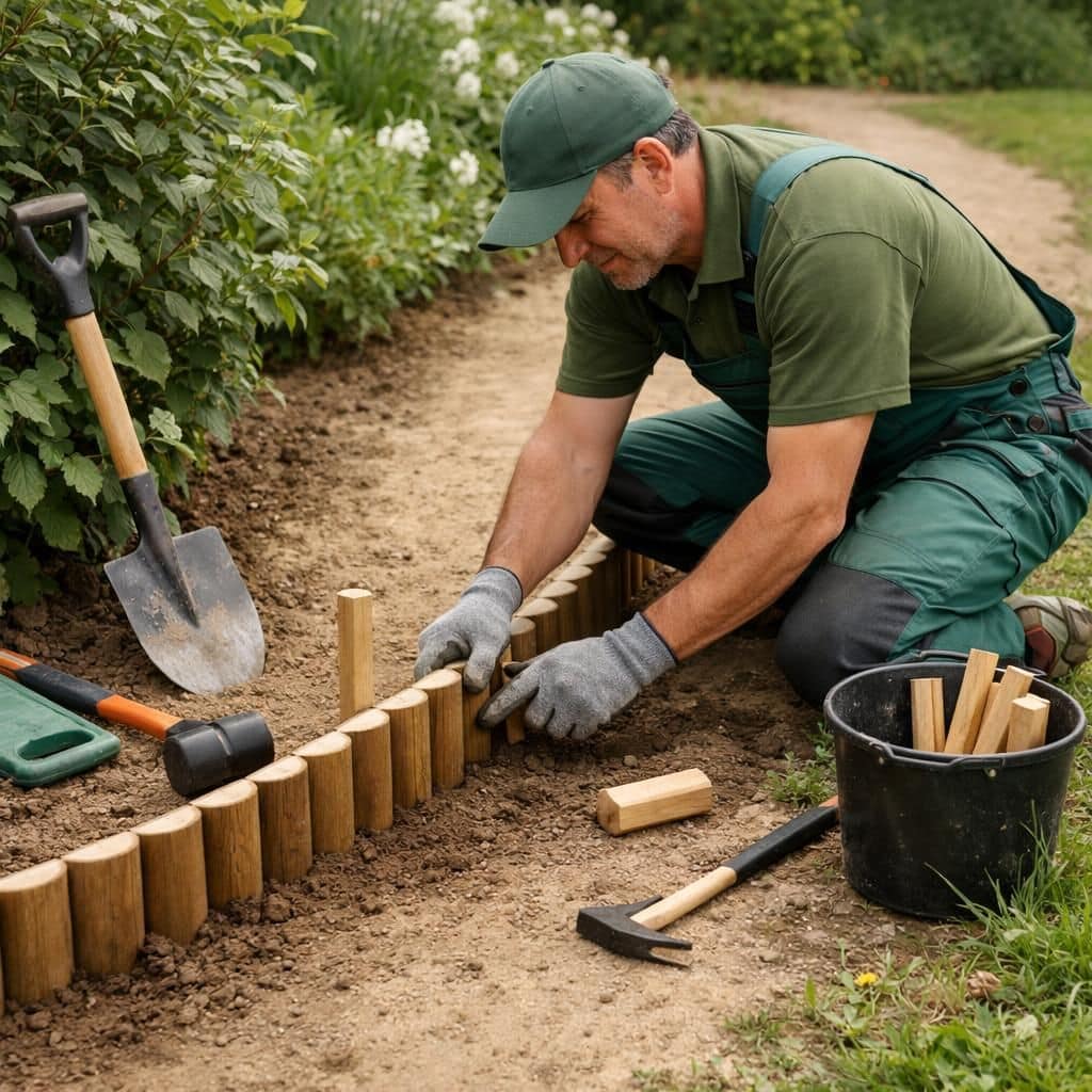 apprenez à créer une bordure de jardin élégante et naturelle en bois pour sublimer vos espaces extérieurs avec style et simplicité.