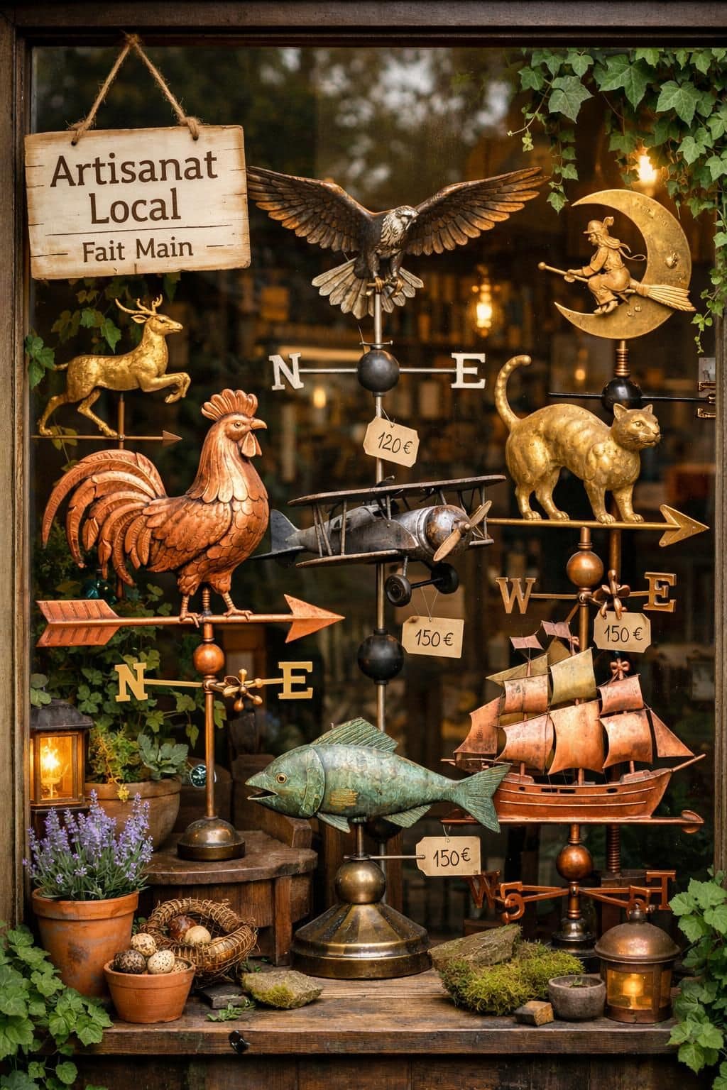 découvrez notre collection de girouettes uniques et originales pour ajouter une touche décorative et personnalisée à votre jardin.