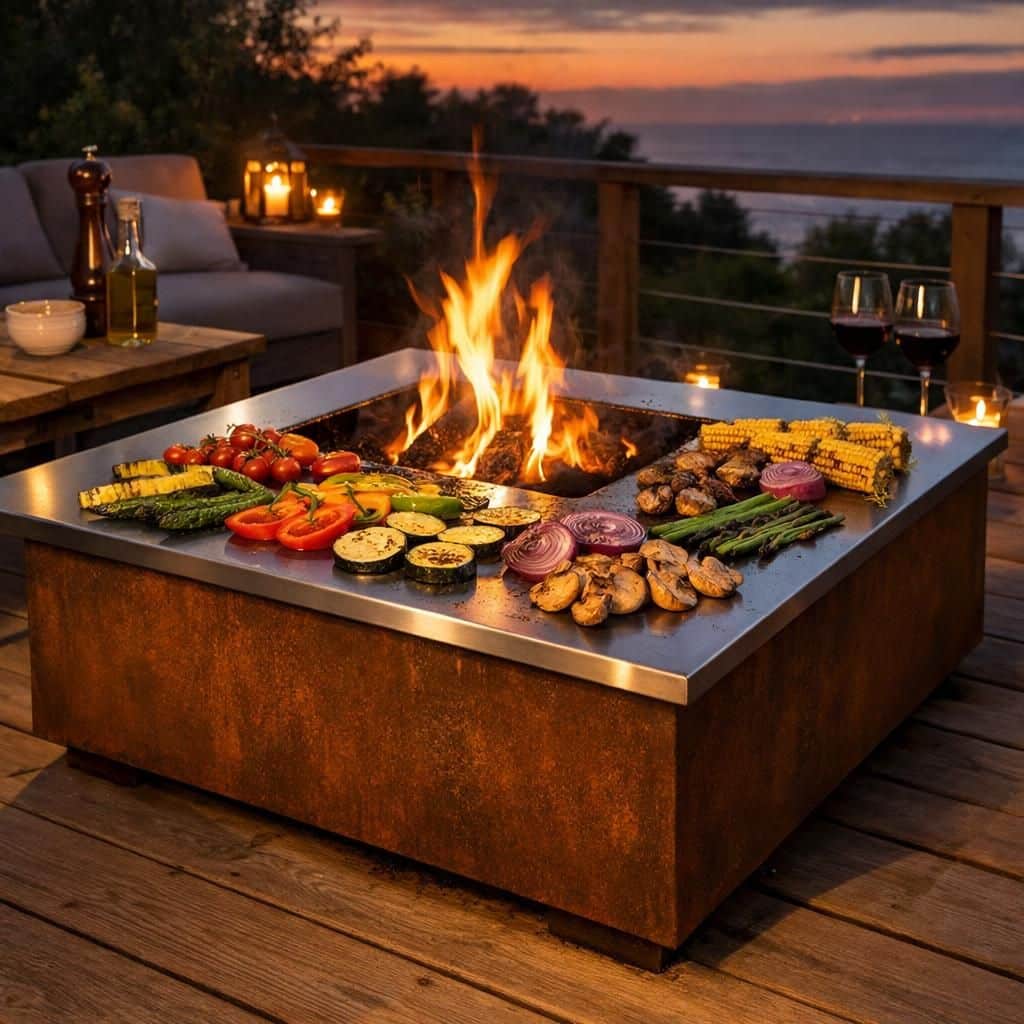découvrez nos braseros carrés alliant design esthétique et fonctionnalité pour des soirées en plein air chaleureuses et conviviales.