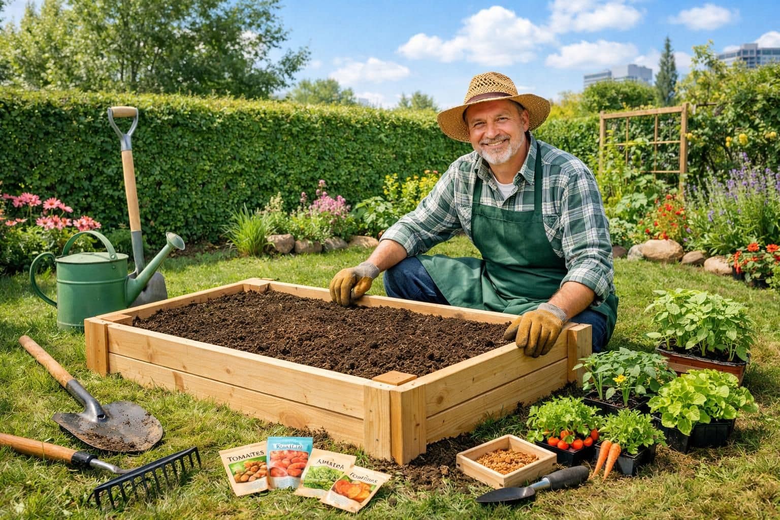 apprenez à créer un carré potager rectangulaire pour optimiser votre récolte. conseils pratiques de jardinage pour un potager productif et bien organisé.