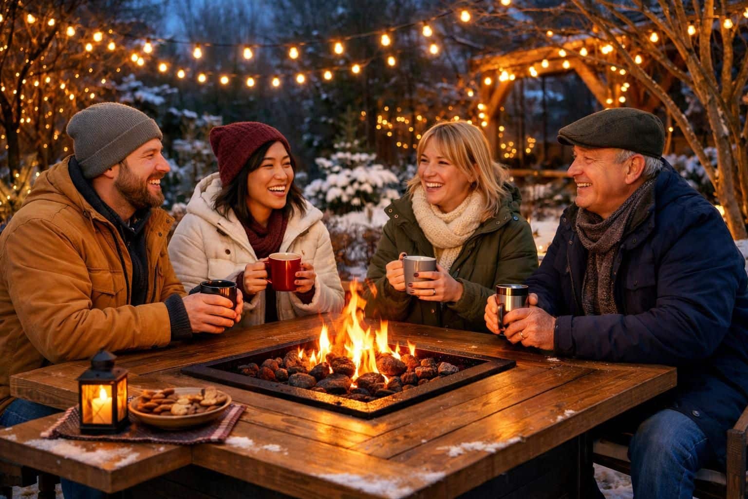 découvrez la table brasero, l'alliance idéale entre convivialité et chaleur pour des moments chaleureux et partagés en famille ou entre amis.