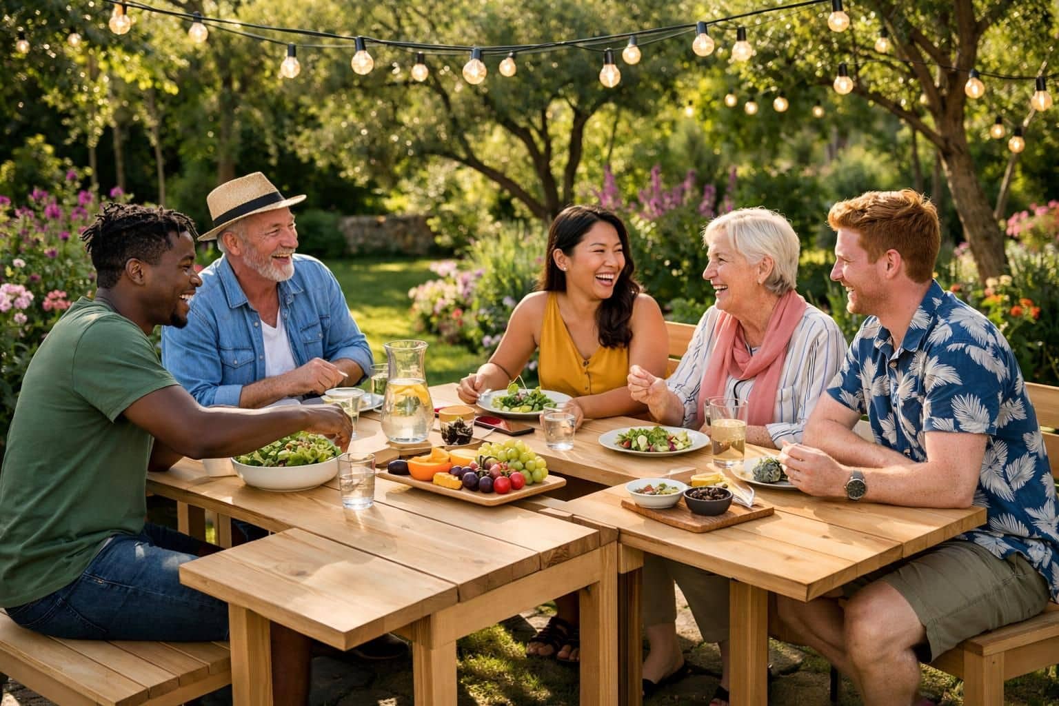 découvrez la table de jardin modulable, l'atout flexible qui s'adapte à toutes vos envies pour des repas en plein air conviviaux et pratiques.