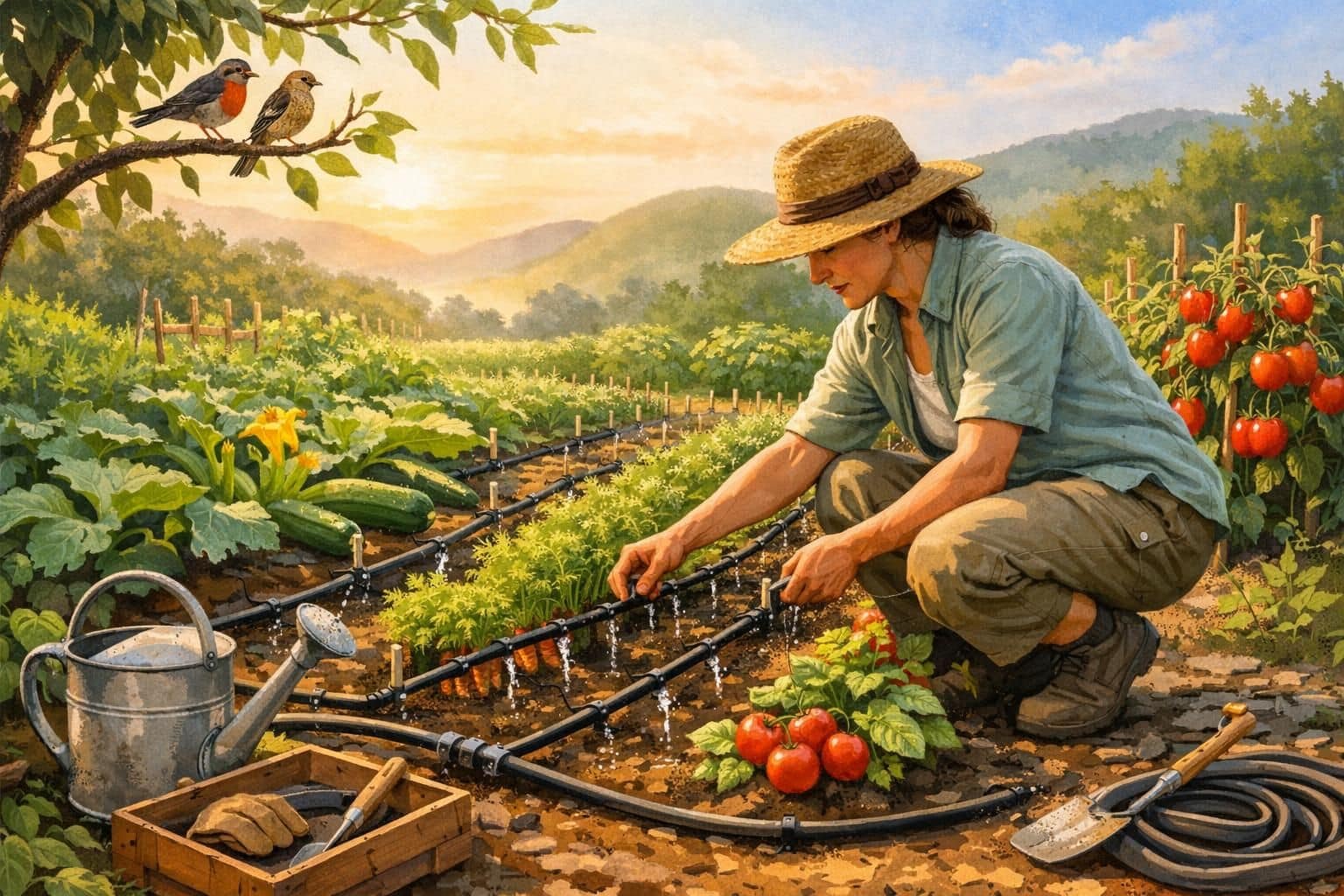 découvrez des techniques d'arrosage efficaces et des conseils pratiques pour entretenir votre potager et obtenir un jardin florissant toute l'année.