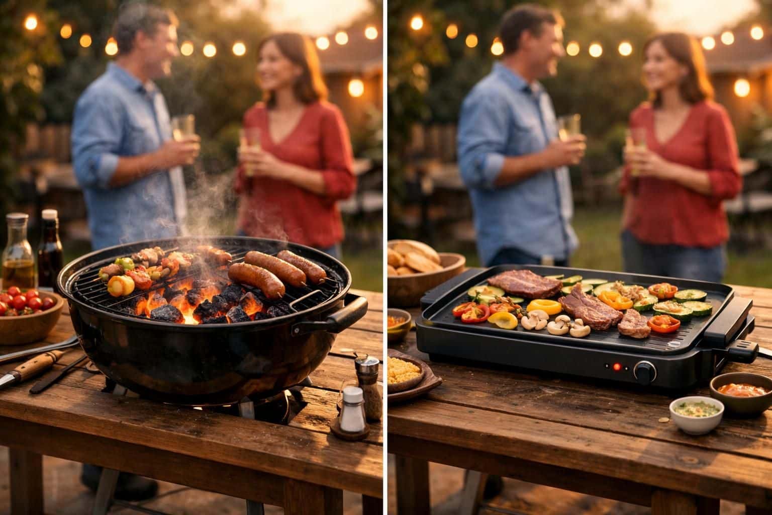 découvrez l'appareil de cuisson 2 en 1 incontournable qui combine barbecue et plancha pour des repas savoureux et conviviaux. idéal pour toutes vos envies gourmandes !