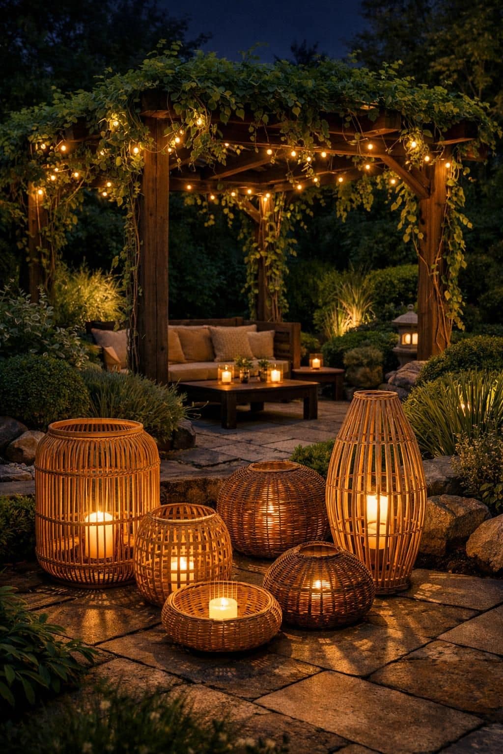 découvrez comment créer 5 ambiances uniques et chaleureuses avec notre lanterne d'extérieur à poser, idéale pour sublimer vos espaces extérieurs en toute simplicité.