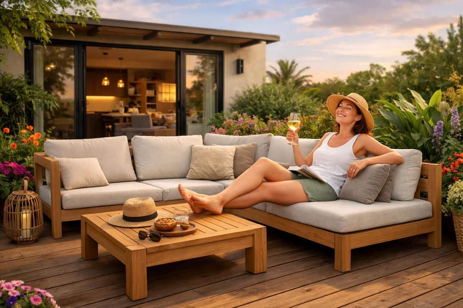 profitez d'un confort optimal avec notre salon de jardin bas, idéal pour des moments de détente agréables en plein air.