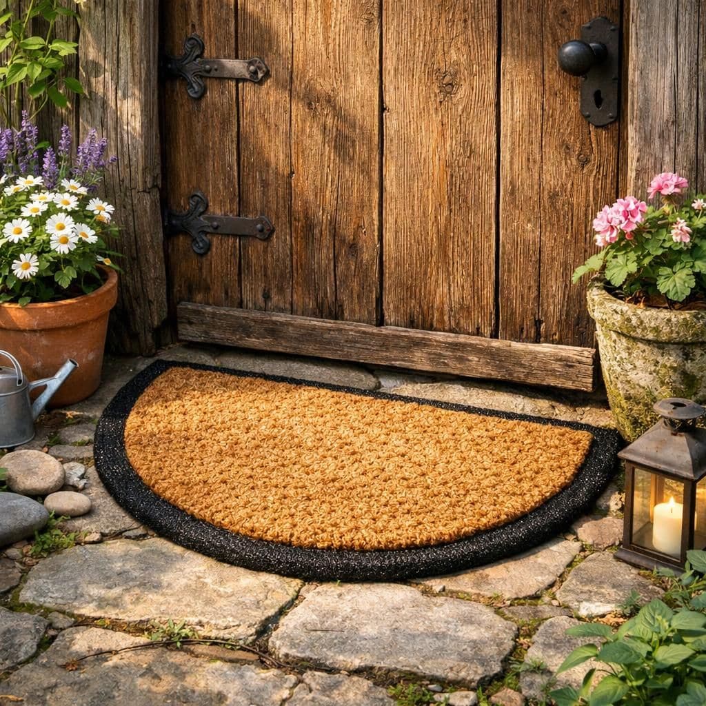 découvrez nos paillassons en demi-lune alliant élégance et praticité pour accueillir vos invités avec style à l'entrée de votre maison.