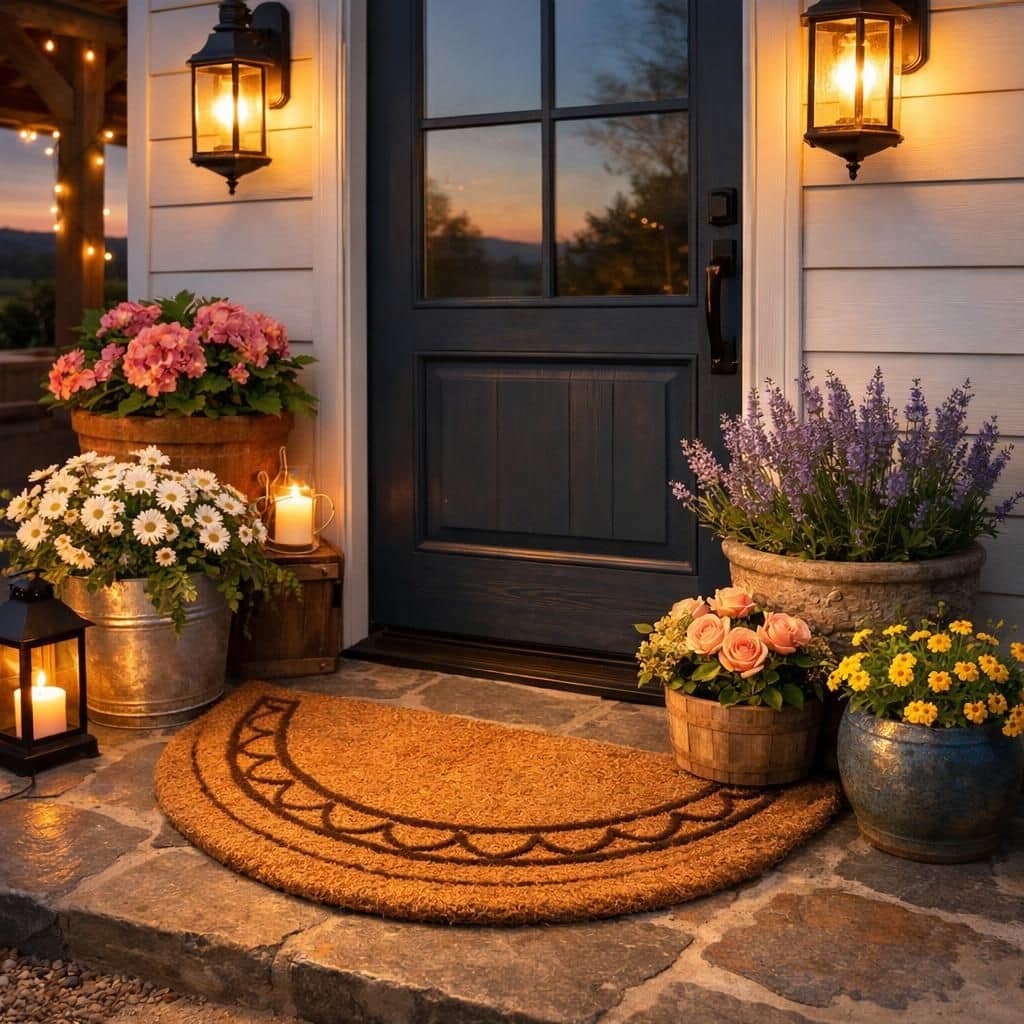 découvrez nos paillassons en demi-lune alliant élégance et praticité pour accueillir vos invités avec style à l'entrée de votre maison.