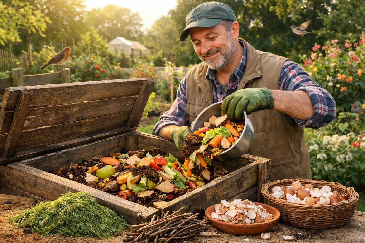 découvrez comment bien remplir votre composteur avec les ingrédients essentiels pour un compost réussi et écologique, et transformez vos déchets en un fertilisant naturel efficace.