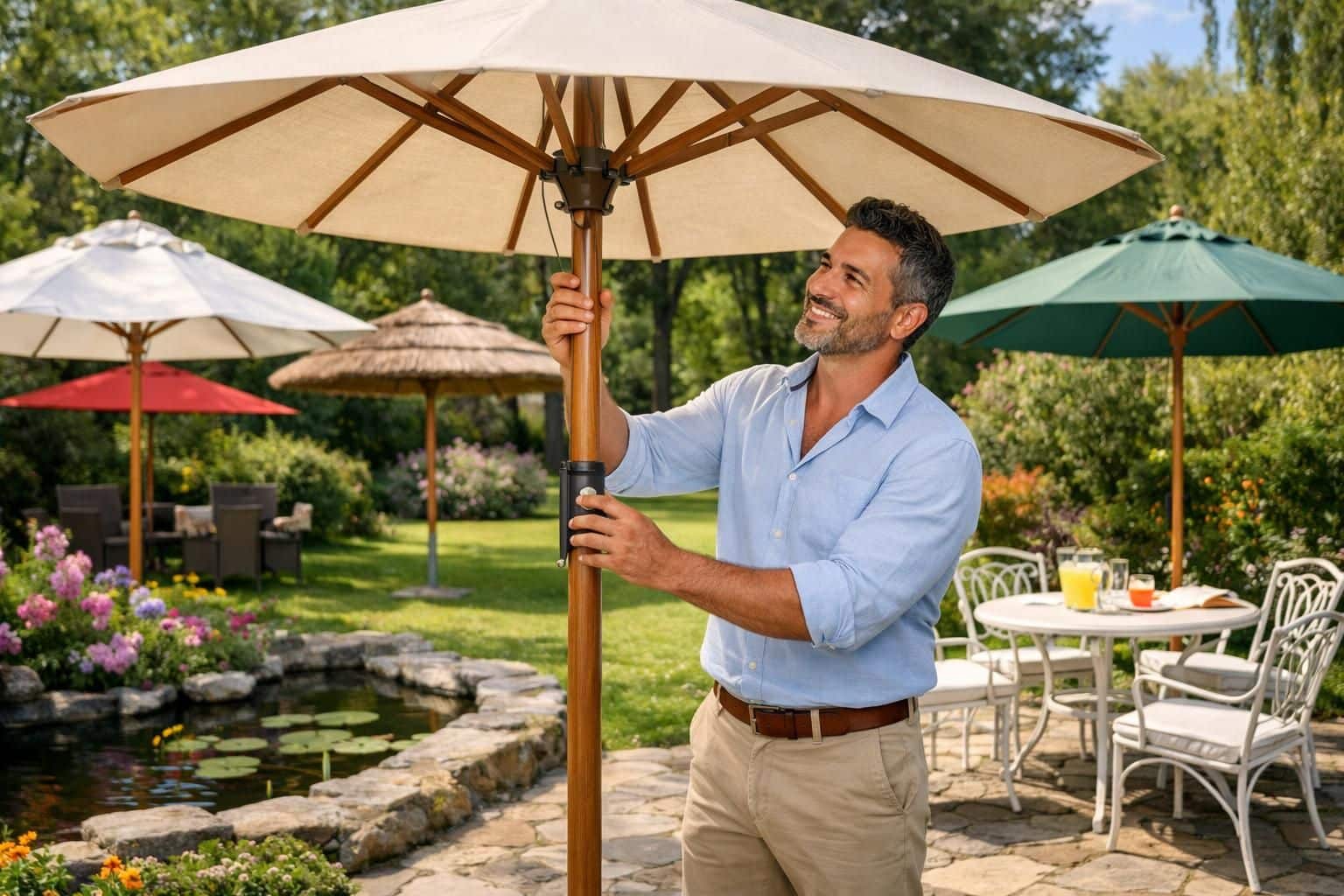 découvrez nos conseils pratiques pour choisir le parasol rond parfait, alliant style et fonctionnalité, et profitez pleinement de votre jardin cet été.