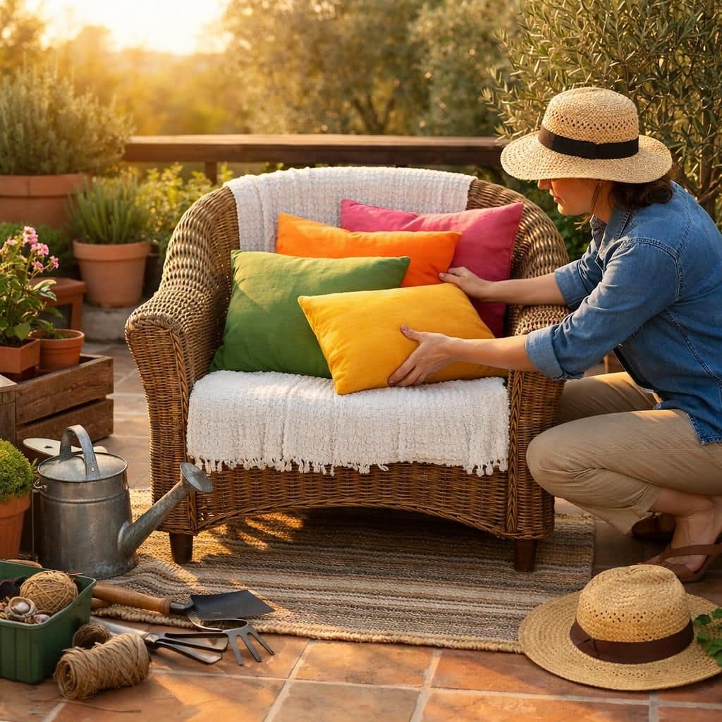 découvrez nos coussins colorés pour fauteuils de jardin et apportez une touche de style et de gaieté à votre extérieur. confort et design pour un espace convivial et chaleureux.