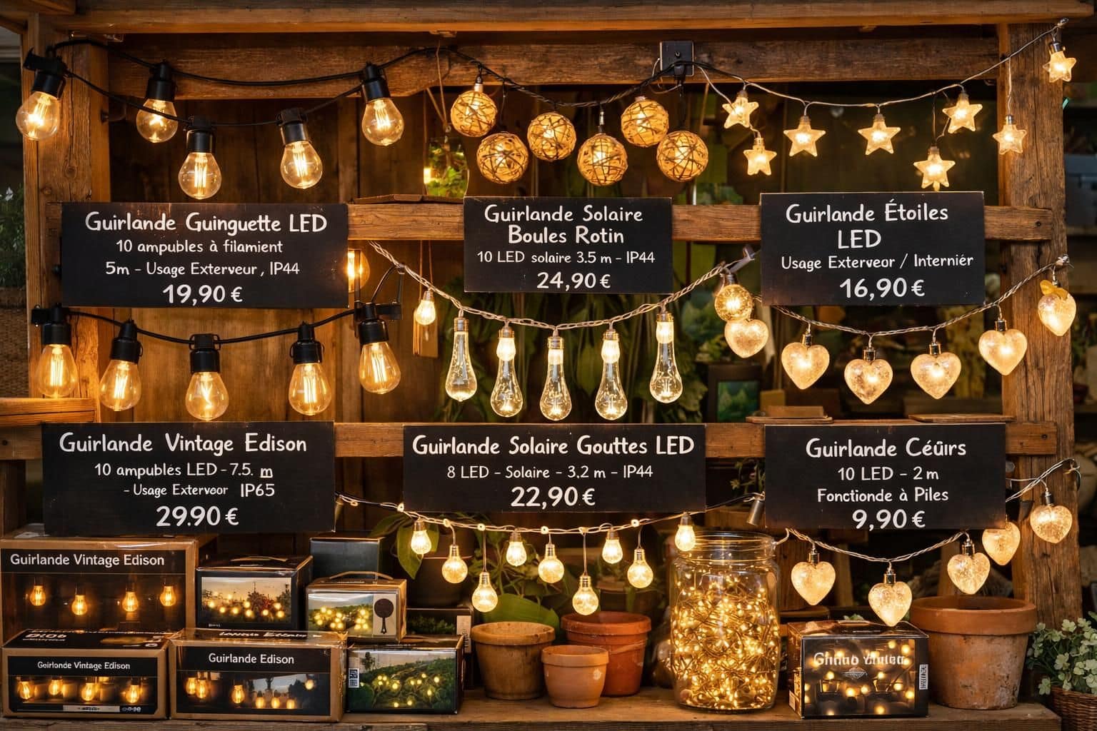 apportez une ambiance féerique à vos fêtes avec notre guirlande lumineuse magique pour l'extérieur, idéale pour noël. illuminez vos soirées et émerveillez vos invités !