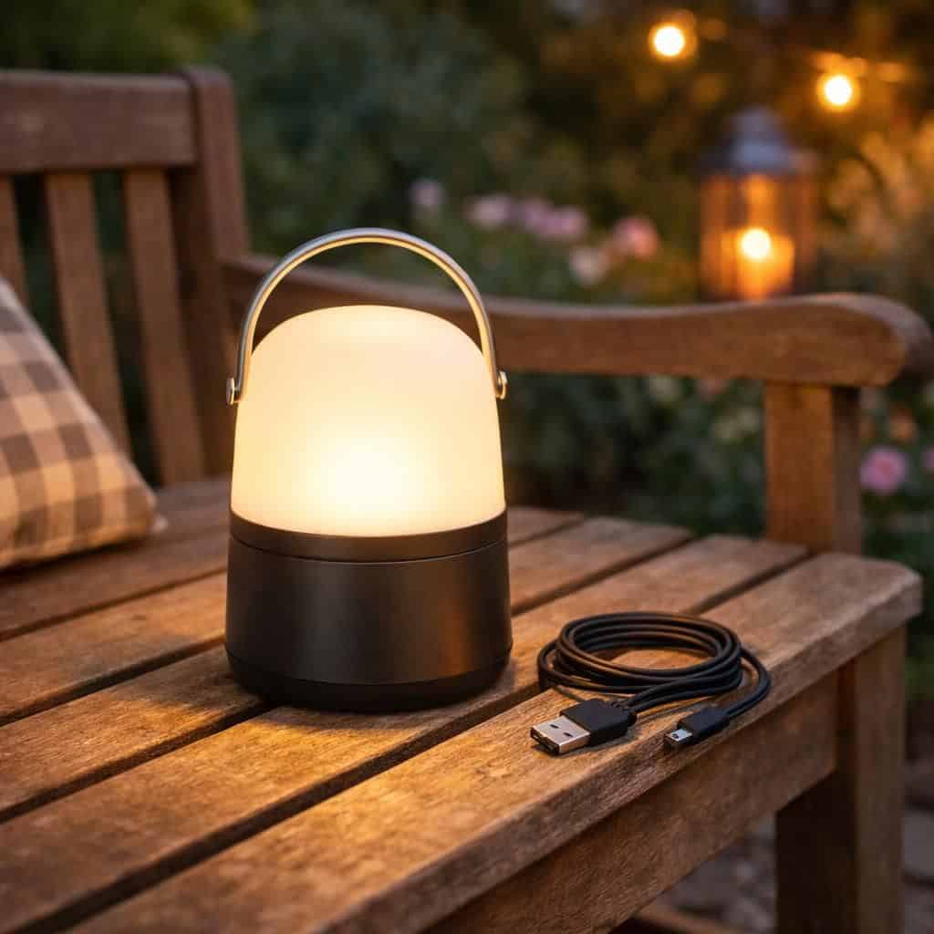 découvrez la lampe d'extérieur sans fil alliant élégance et liberté pour illuminer vos soirées avec style et praticité.