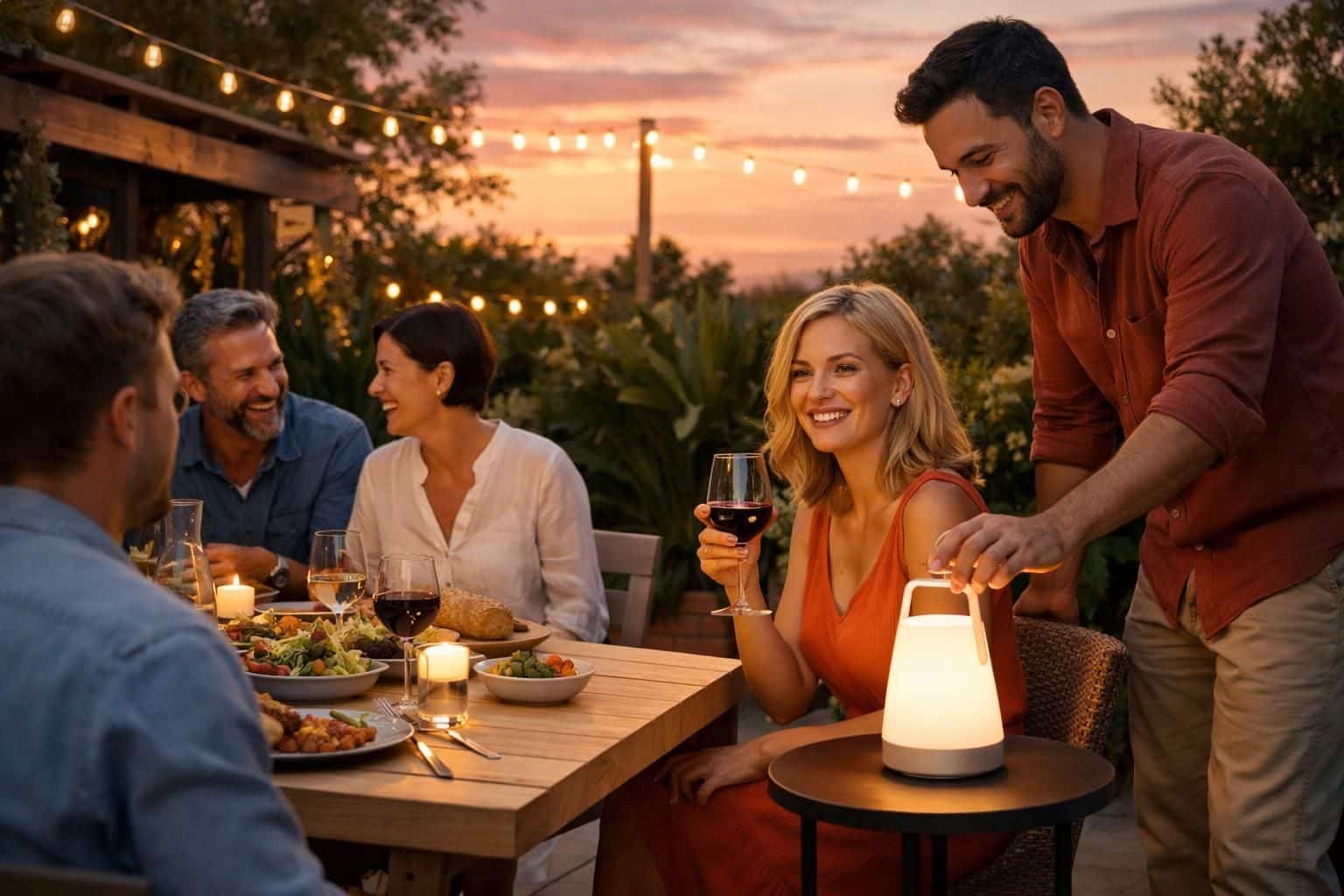 découvrez la lampe d'extérieur sans fil qui illumine vos soirées avec élégance et liberté. profitez d'une ambiance raffinée sans contraintes de câbles.