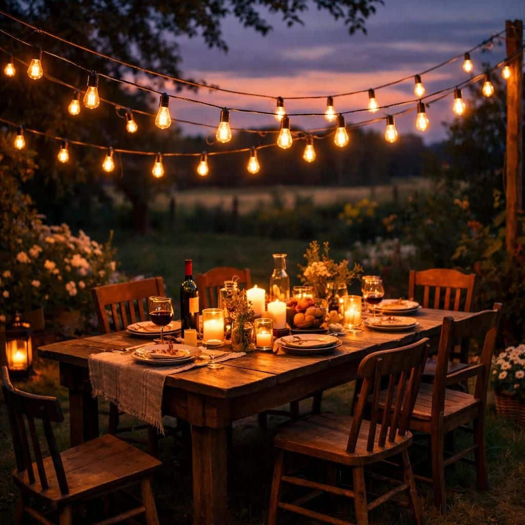 apportez une ambiance chaleureuse et festive à vos soirées en extérieur grâce à notre guirlande lumineuse guinguette, parfaite pour illuminer vos moments conviviaux.