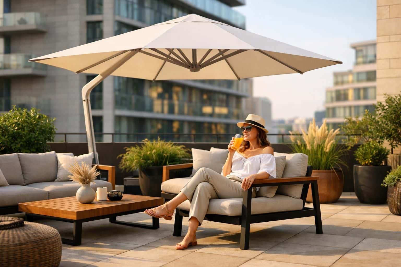 découvrez comment un parasol design peut transformer votre terrasse contemporaine en un espace élégant et agréable, alliant style et confort pour vos moments en extérieur.