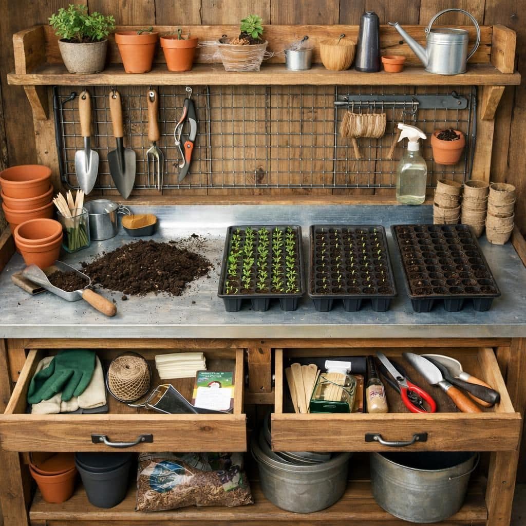 découvrez la table à rempoter, l'alliée indispensable de tout jardinier passionné, pour un espace organisé et un jardinage facilité.