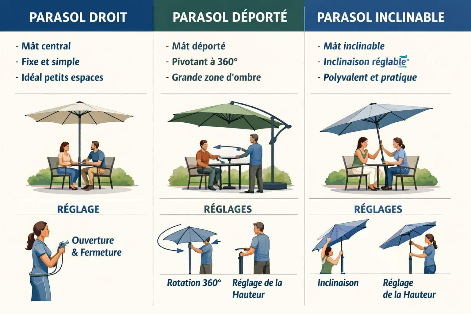 apportez une touche d'élégance et de fraîcheur à votre jardin avec un parasol carré, alliant style et protection optimale contre le soleil.