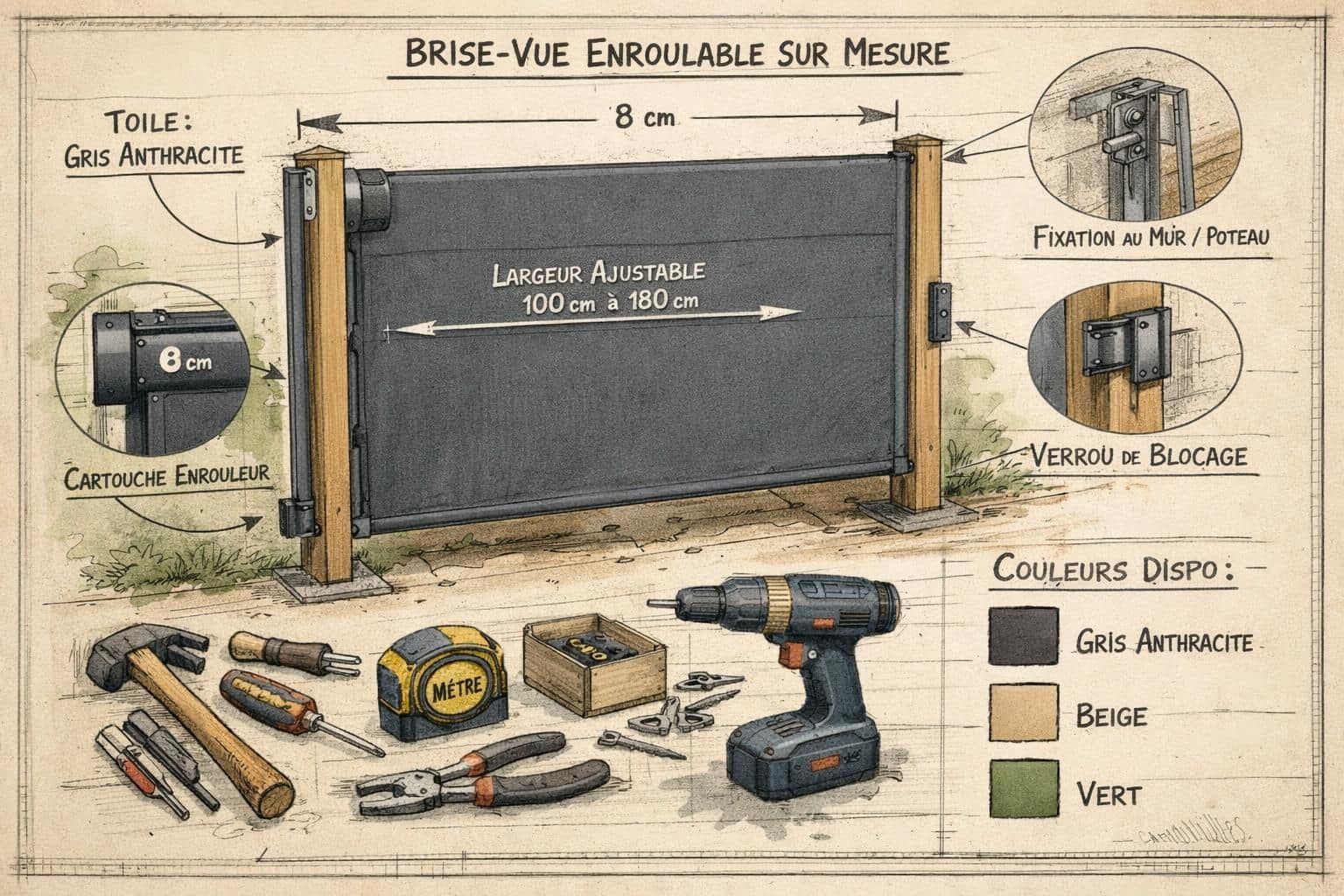 découvrez le brise-vue enroulable, la solution personnalisée idéale pour préserver votre intimité avec élégance et praticité.