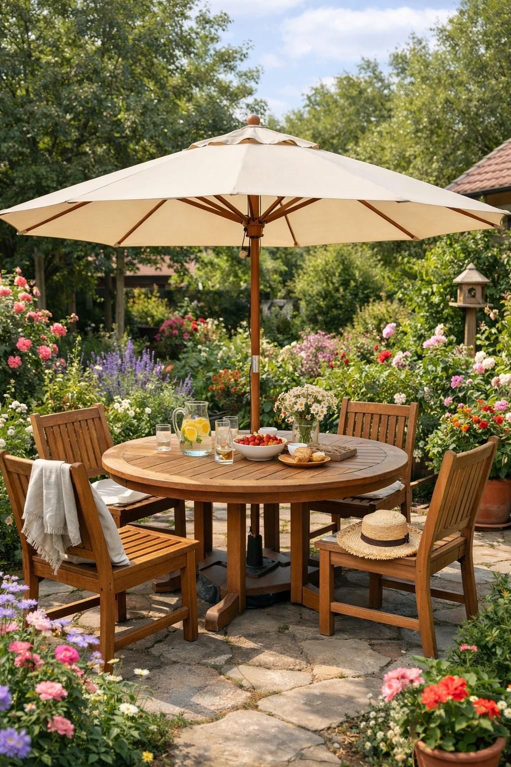 découvrez notre sélection de parasols déportés inclinables, disponibles dans une variété de modèles et de couleurs pour allier confort et style à votre espace extérieur.