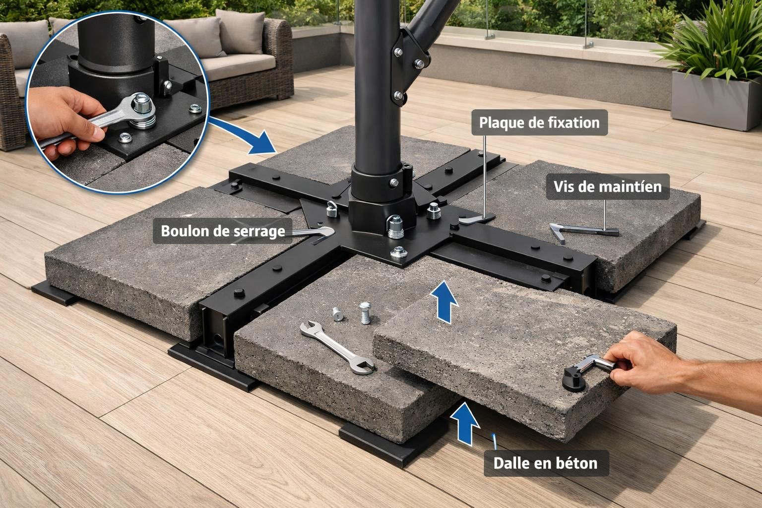 découvrez notre large gamme de parasols déportés inclinables, disponibles en plusieurs modèles et couleurs pour un confort et une protection solaire optimal.