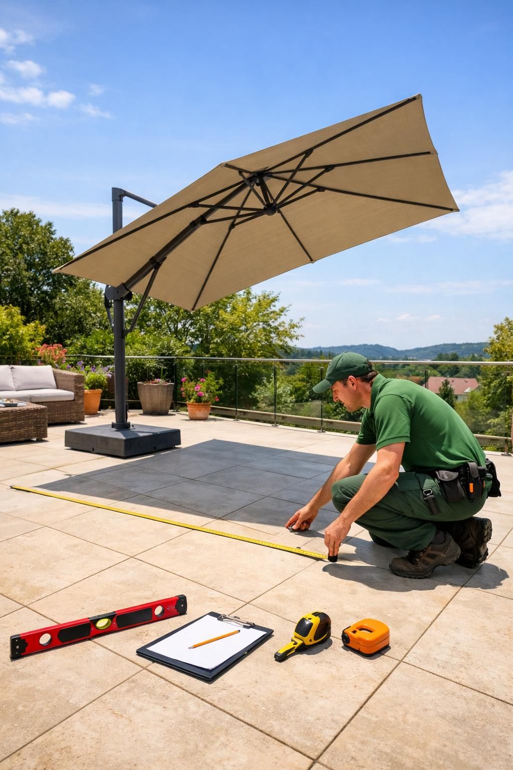 découvrez notre parasol rectangulaire inclinable, parfait pour allier praticité et élégance. protégez votre espace extérieur avec style et convivialité.