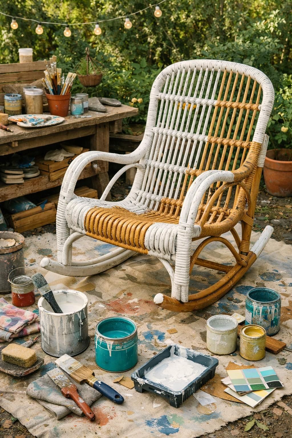 découvrez le rocking-chair en rotin, l'alliance idéale entre style bohème et confort pour une détente absolue dans votre intérieur.