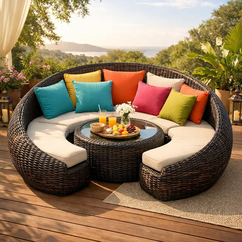 explorez notre collection de salons de jardin au design unique et innovant, alliant élégance et confort pour sublimer votre espace extérieur.
