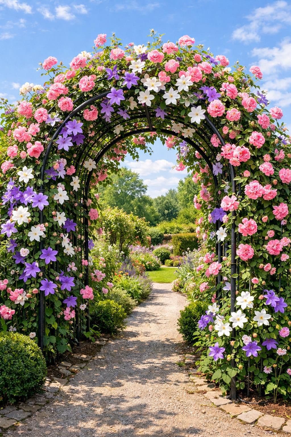 découvrez l'arche métallique parfaite pour mettre en valeur vos plantes grimpantes et embellir votre jardin avec élégance et durabilité.