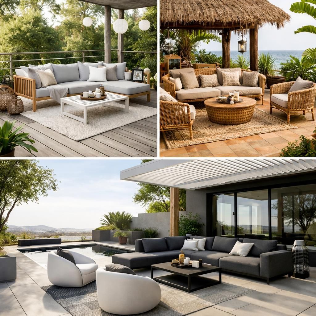 découvrez notre salon de jardin avec canapé, alliant élégance et confort pour vos moments de détente en plein air. parfait pour profiter du beau temps avec style.