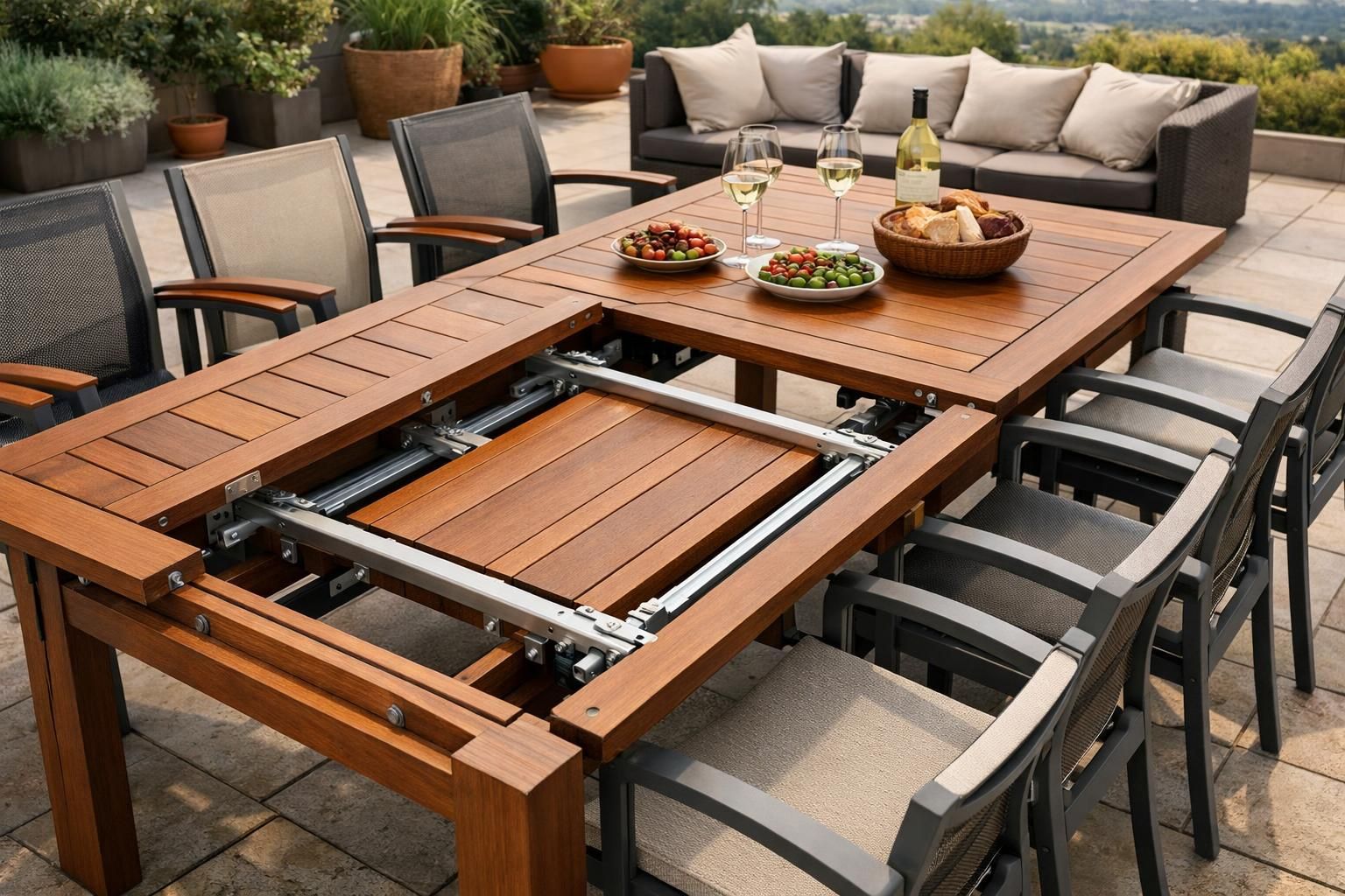 explorez notre collection de salons de jardin en bois exotique alliant élégance naturelle et durabilité pour un extérieur chaleureux et accueillant.