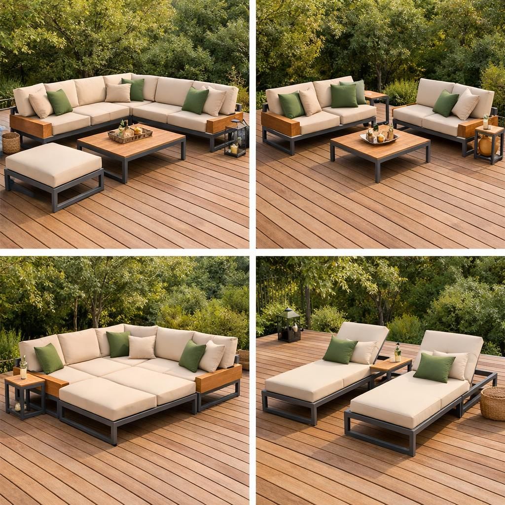 découvrez nos salons de jardin alliant élégance et durabilité, conçus en bois et métal pour sublimer votre espace extérieur avec style et résistance.