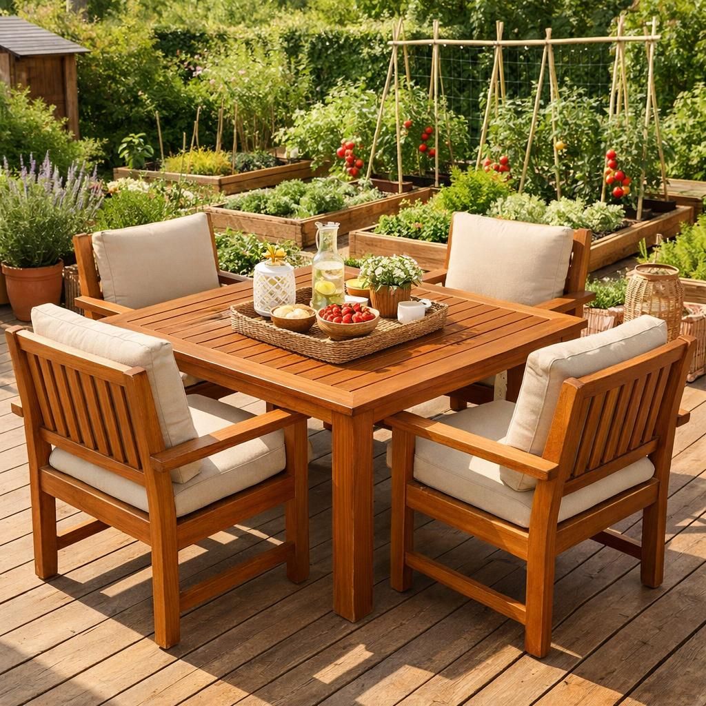 découvrez notre collection de salons de jardin en teck alliant élégance naturelle et durabilité pour sublimer votre espace extérieur avec style et confort.