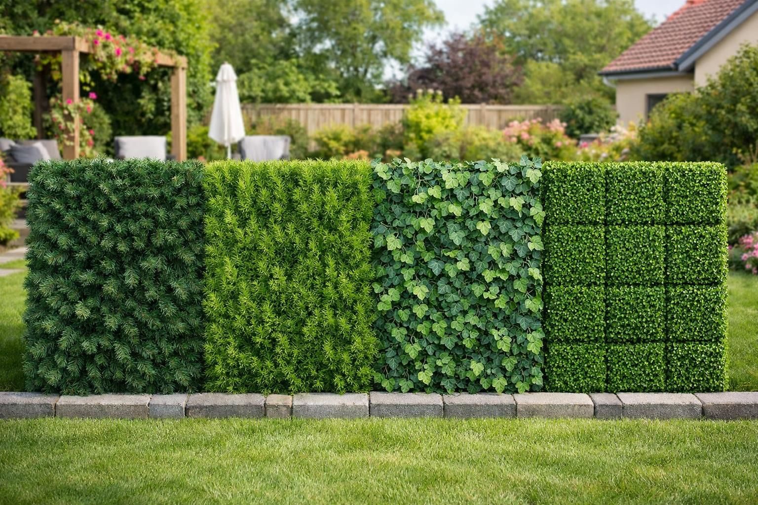 découvrez la haie artificielle 1m, l’alliance parfaite entre esthétisme et intimité pour embellir et protéger votre jardin toute l'année.