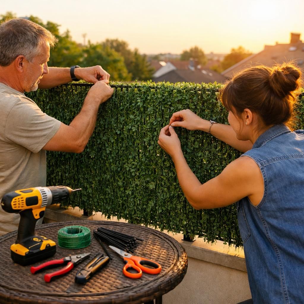 découvrez notre haie artificielle en feuillage, la solution idéale pour protéger votre intimité tout en apportant une touche de verdure naturelle et sans entretien à votre jardin.
