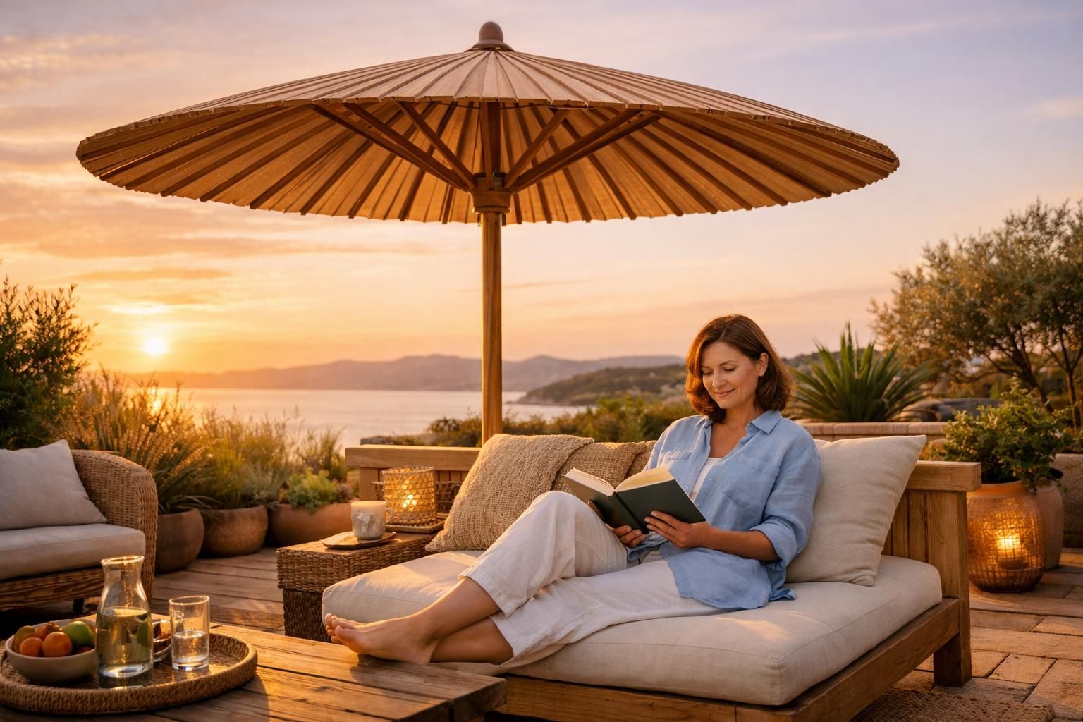 découvrez le parasol en bois, alliant élégance naturelle et durabilité, pour sublimer et protéger vos espaces extérieurs avec style.