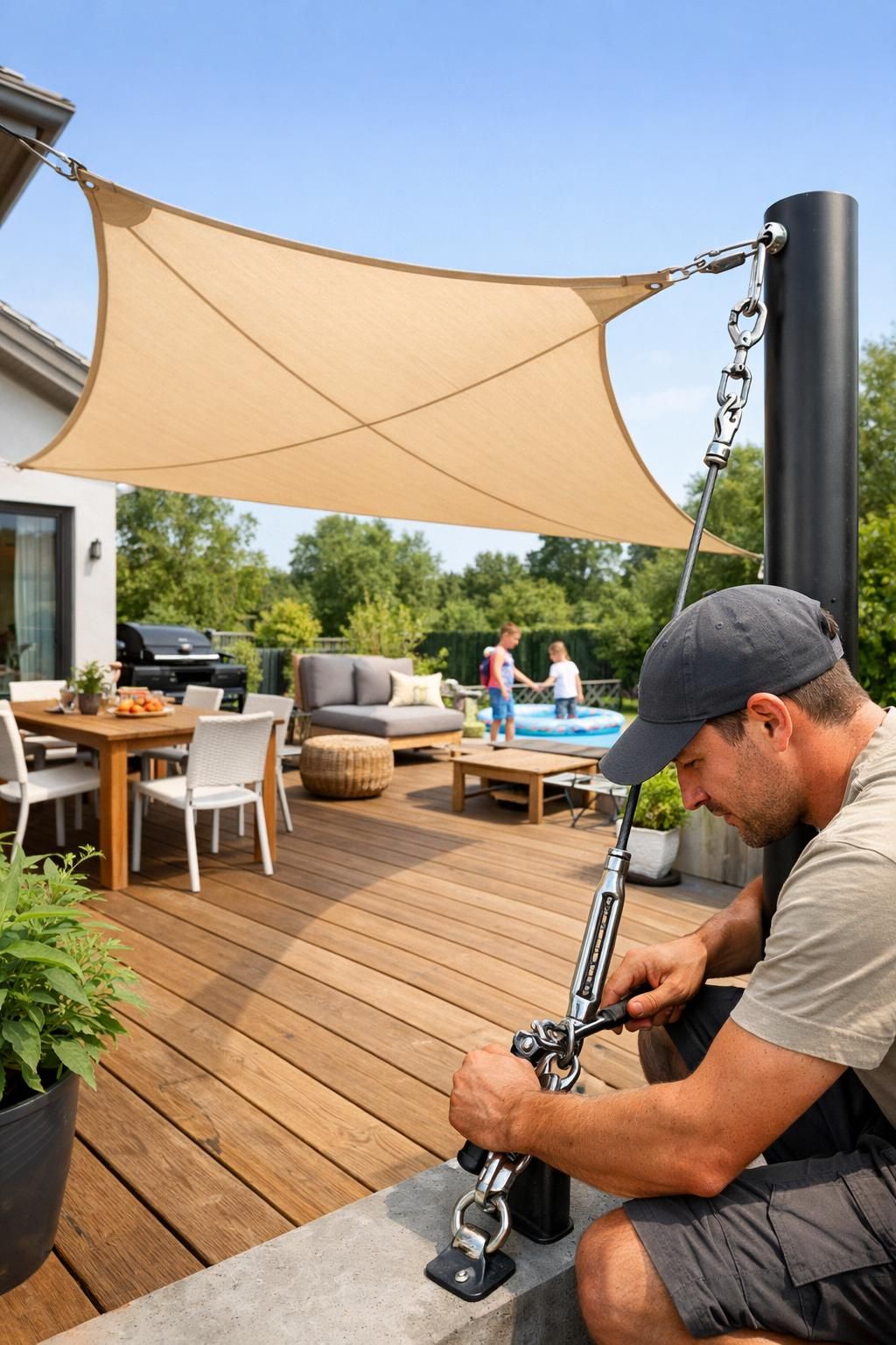 découvrez notre support robuste pour voile d'ombrage, l'accessoire essentiel qui garantit stabilité et protection pour votre espace extérieur en toutes saisons.