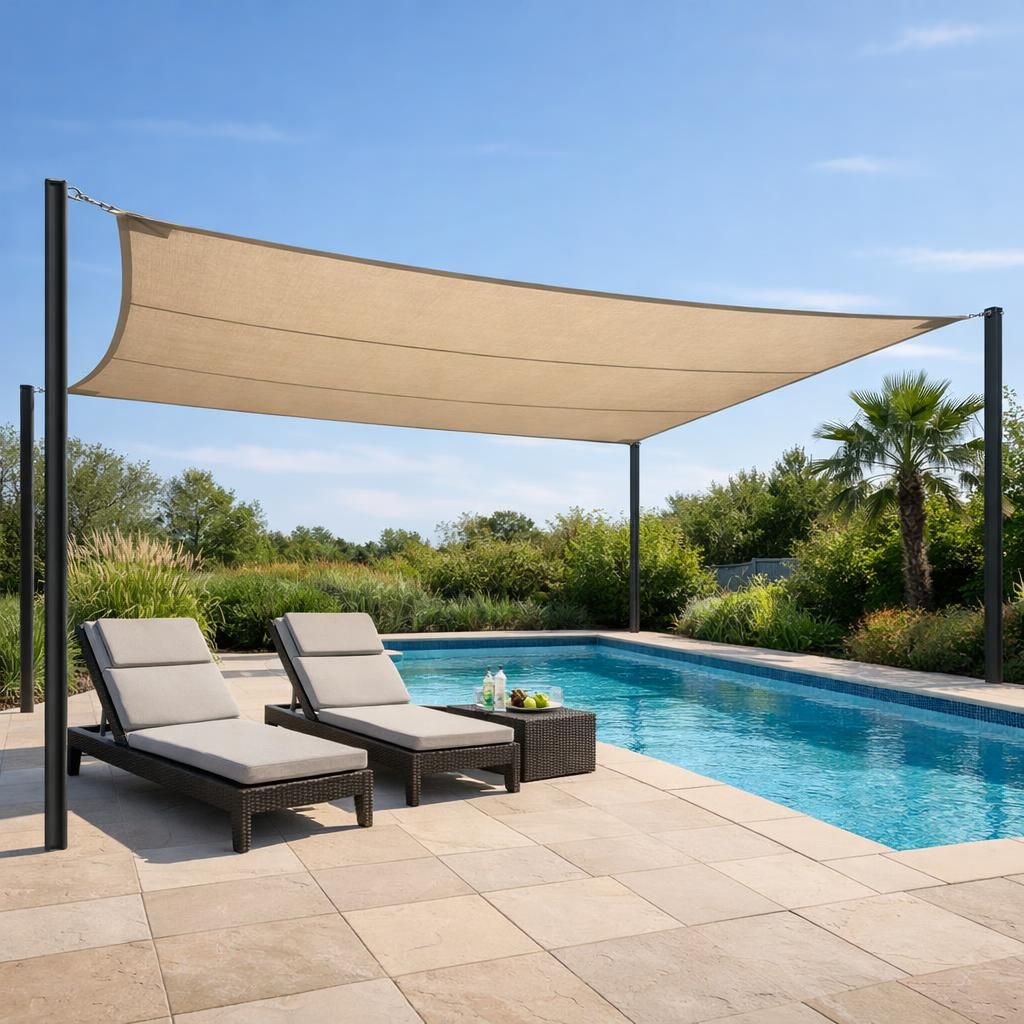 découvrez notre support robuste pour voile d'ombrage, l'indispensable pour sécuriser et styliser votre espace extérieur tout en profitant d'une protection optimale contre le soleil.