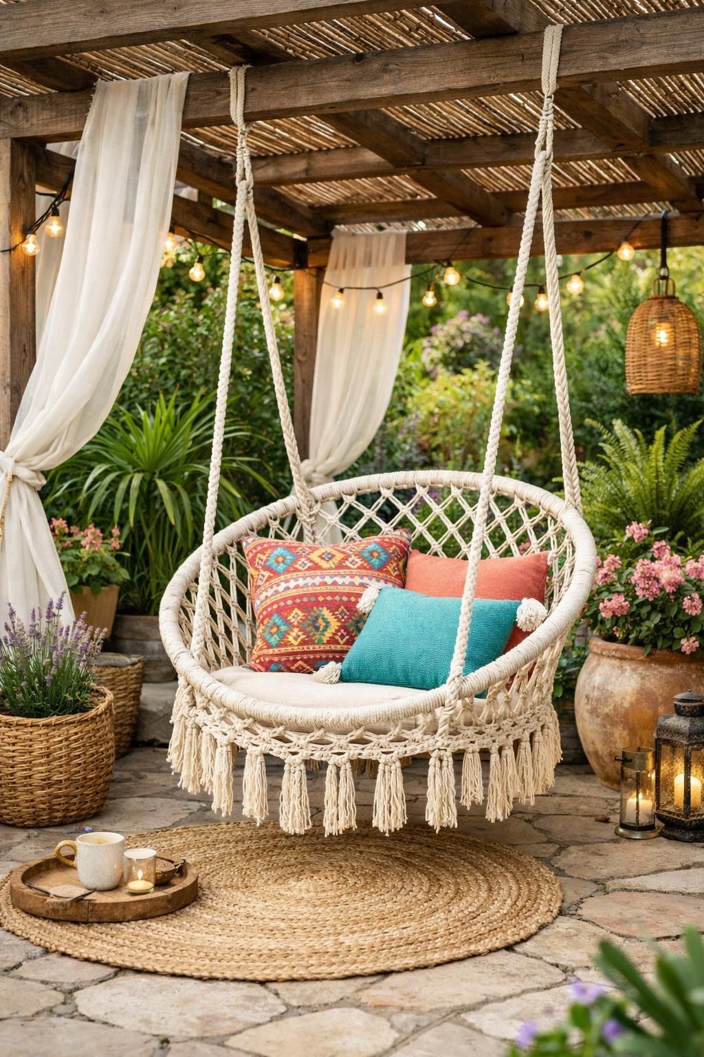 découvrez nos chaises de jardin suspendues pour une détente aérienne unique et confortable. profitez de moments de relaxation en plein air avec style et élégance.