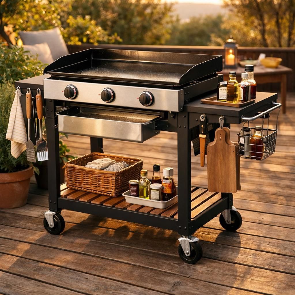 découvrez notre sélection de mobilier astucieux pour sublimer votre plancha et profiter pleinement de vos moments gourmands en extérieur.
